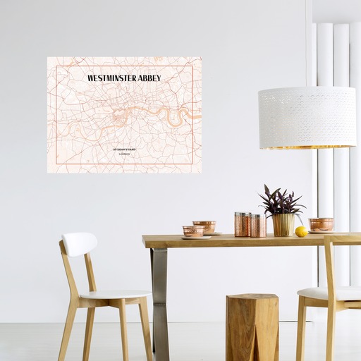 Westminster Abbey Poster - Street Map 11