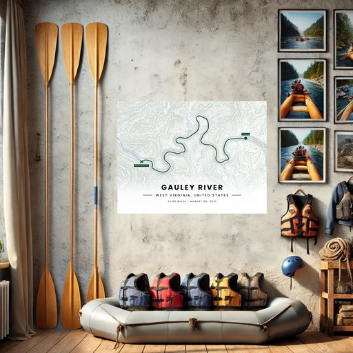 Our Rafting Trip to the Gauley River Poster - Route Map 8