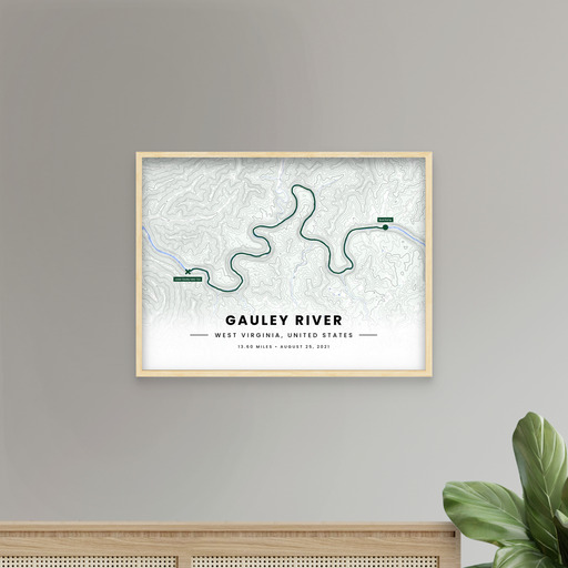 Our Rafting Trip to the Gauley River Poster - Route Map 9