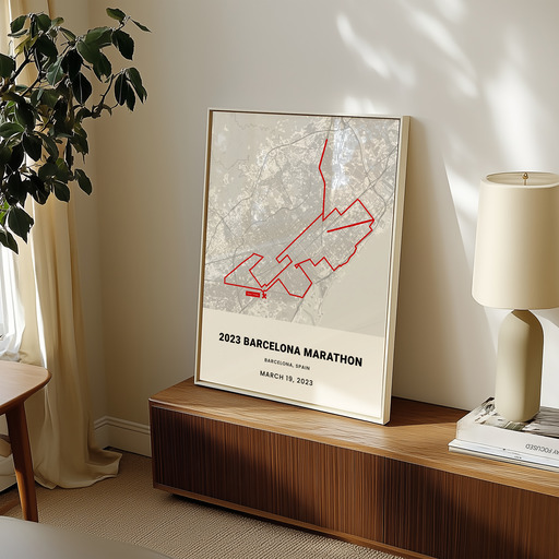 2023 Barcelona Marathon Poster - Route Map 11