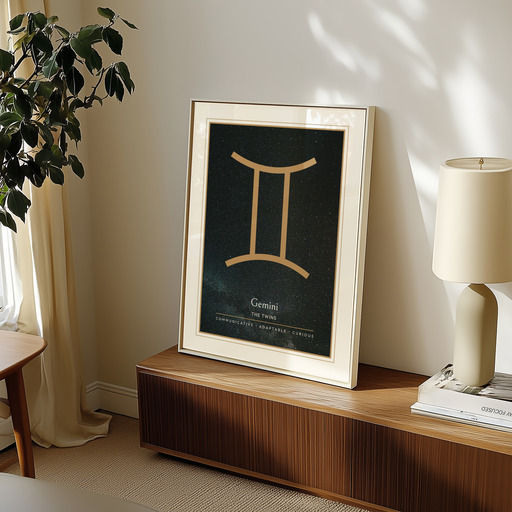 Gemini in Simple Sharp Print - Custom Zodiac Sign Poster 11