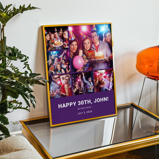 Turning 30 with Style Poster - Photo Collage Print 11
