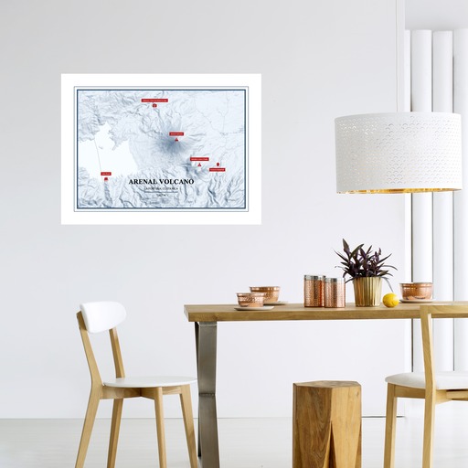 Trip To Arenal Volcano Poster - Terrain Map 11