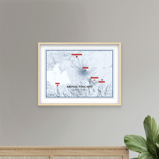 Trip To Arenal Volcano Poster - Terrain Map 8