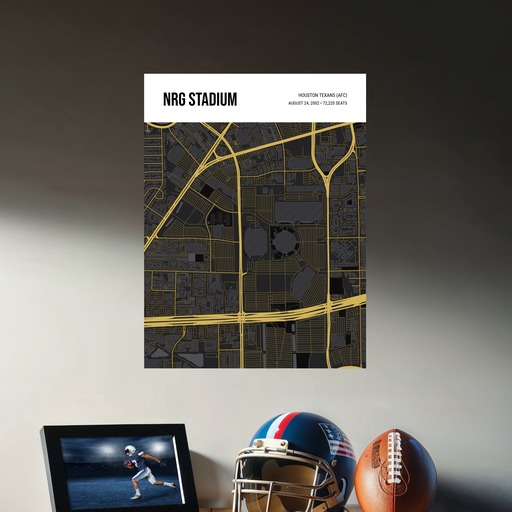 Houston Texans Stadium Poster - Street Map 9