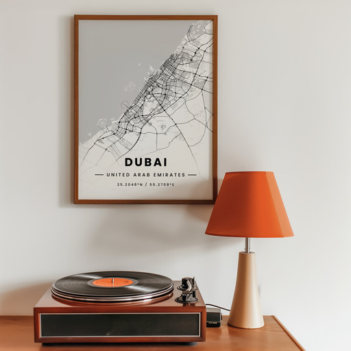 Dubai in Light Poster - Street Map 10