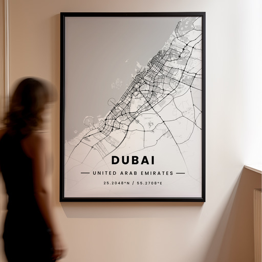 Dubai in Light Poster - Street Map 11
