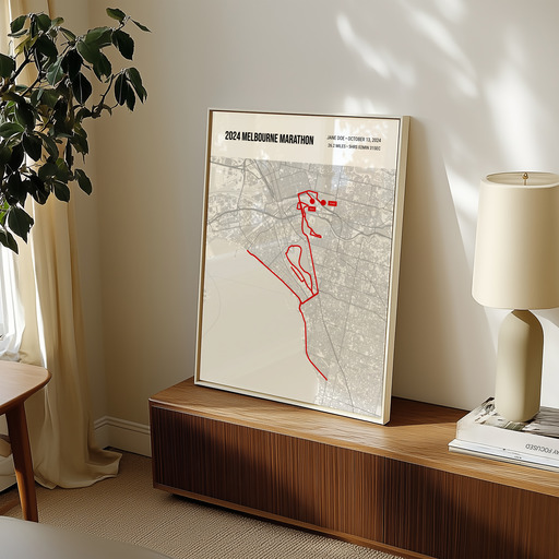 2024 Melbourne Marathon Poster - Route Map 10