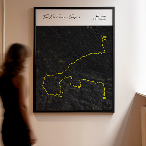 2023 Tour de France Stage 5 Poster - Route Map 11