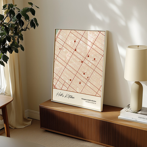 Hotspots in Hell's Kitchen Poster - Street Map 11