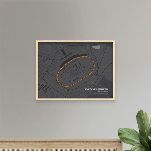 Atlanta Motor Speedway Poster - Track Map 8