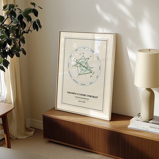 Grandpa’s Cosmic Portrait Poster - Bahamas - Natal Chart 10