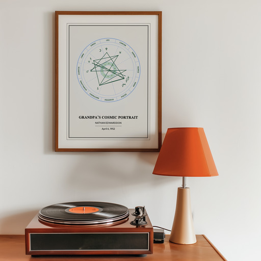 Grandpa’s Cosmic Portrait Poster - Bahamas - Natal Chart 11