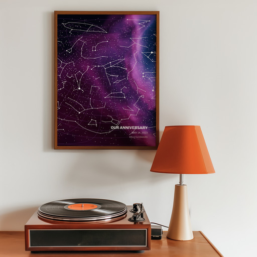 Our Anniversary Poster in Nebula - Celestial Map 10