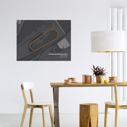 Gateway Motorsports Park Poster - Track Map 11