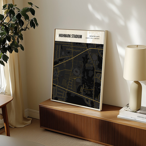 Buffalo Bills Stadium Poster - Street Map 11
