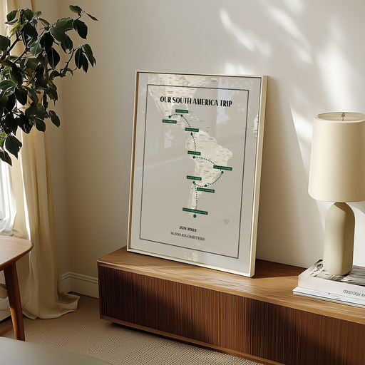 Our South America Trip Poster - Route Map 10