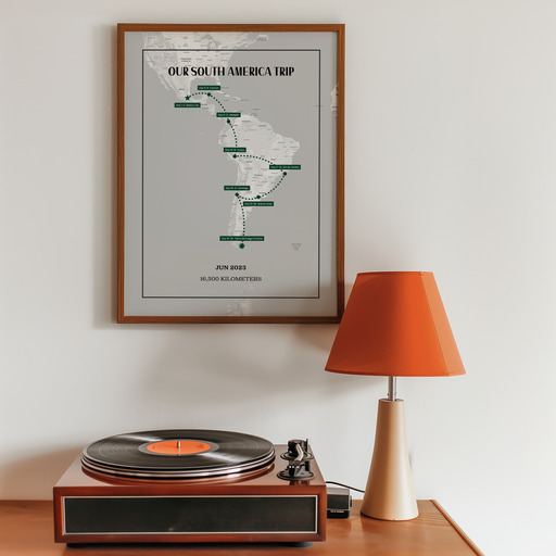 Our South America Trip Poster - Route Map 11