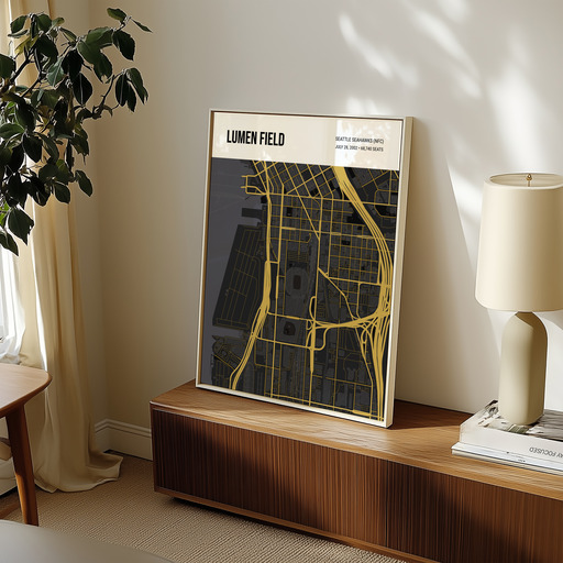 Seattle Seahawks Stadium Poster - Street Map 11