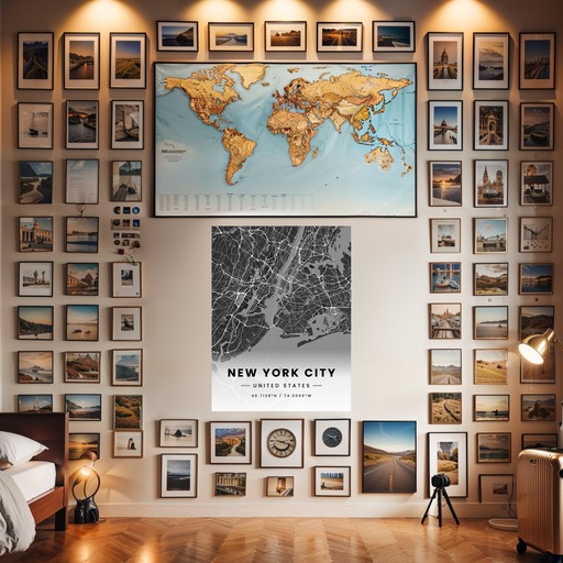 New York City in Dark Poster - Street Map 8