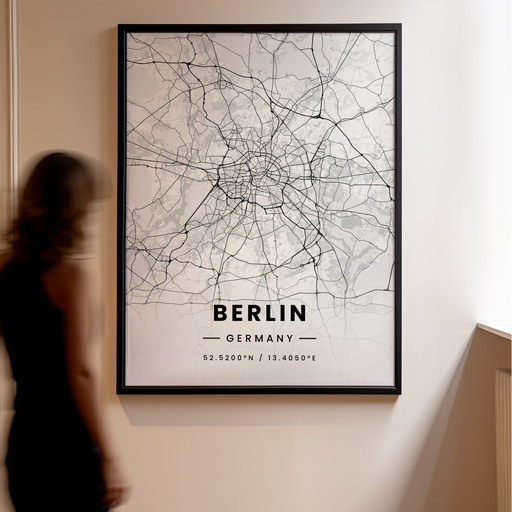 Berlin in Light Poster - Street Map 11