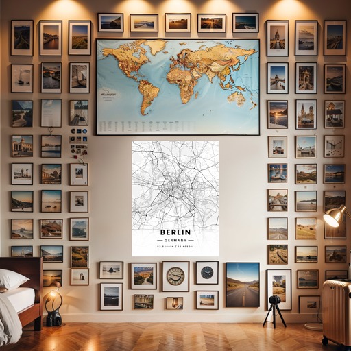 Berlin in Light Poster - Street Map 8