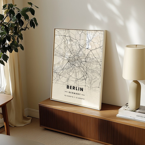 Berlin in Light Poster - Street Map 9