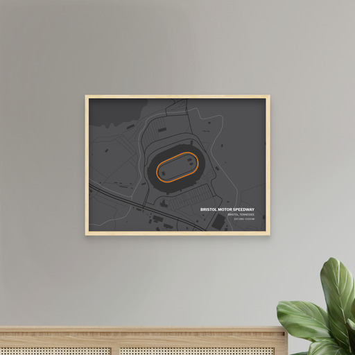 Bristol Motor Speedway Poster - Track Map 8