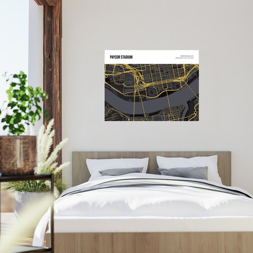 Cincinnati Bengals Stadium Poster - Street Map 11