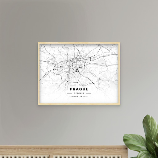 Prague in Light Poster - Street Map 9