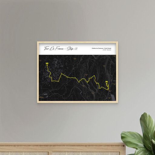 2023 Tour de France Stage 13 Poster - Route Map 9