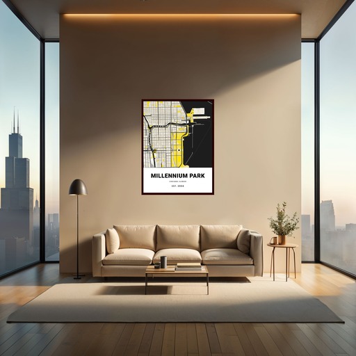 Millenium Park Poster - Street Map 8
