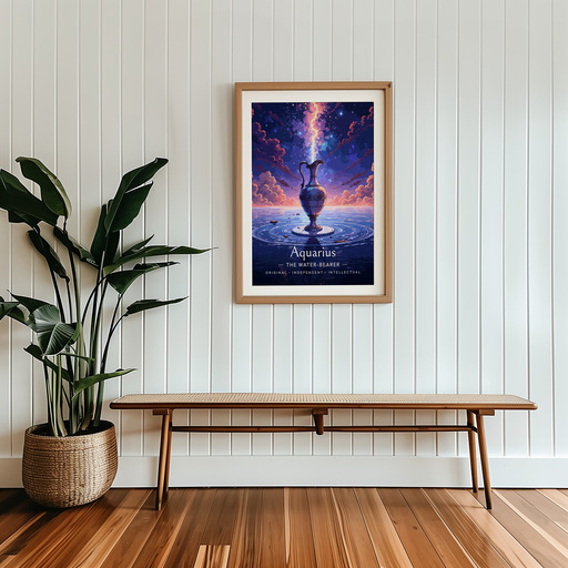 Aquarius in Enchanted Surrealism Print - Custom Zodiac Sign Poster 9