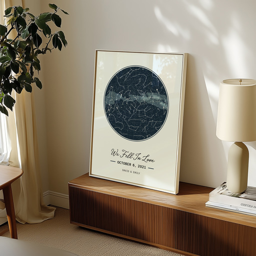 When We Fell in Love Poster - Celestial Map 10