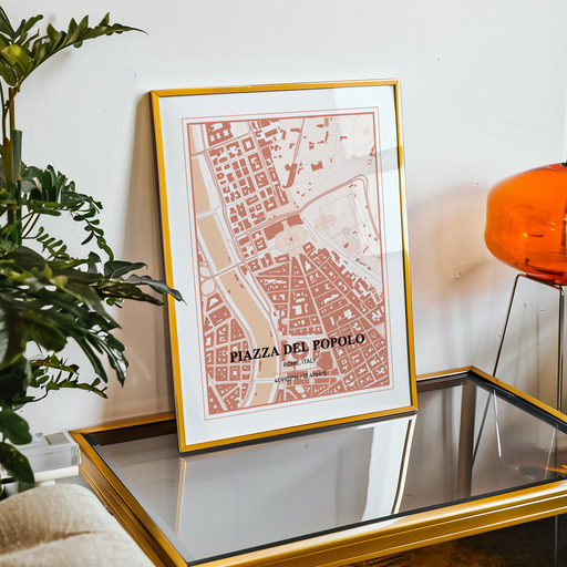 Piazza Del Popolo Poster - Street Map 11