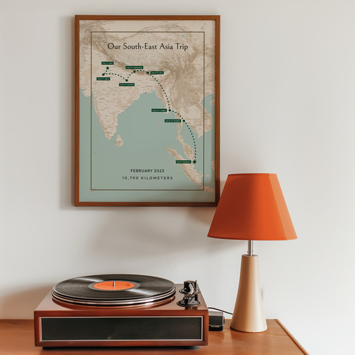 Our South-East Asia Trip Poster - Route Map 11