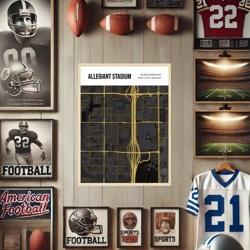 Las Vegas Raiders Stadium Poster - Street Map 10