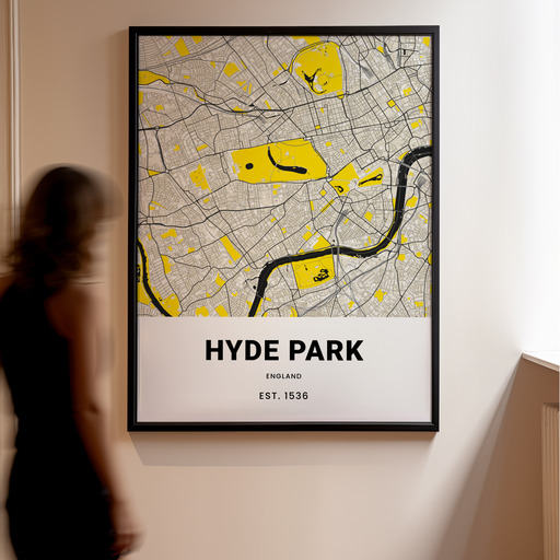 Hyde Park Poster - Street Map 10