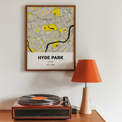 Hyde Park Poster - Street Map 9