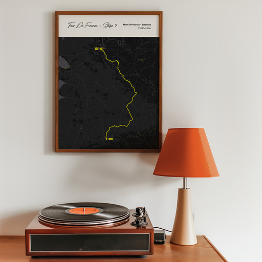 2023 Tour de France Stage 7 Poster - Route Map 10