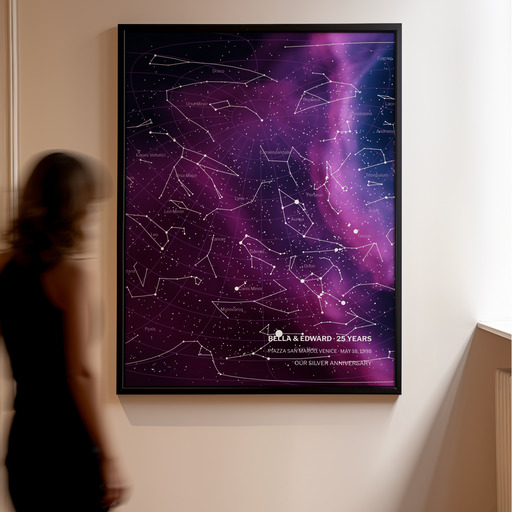 Our Silver Anniversary Poster in Nebula - Celestial Map 11