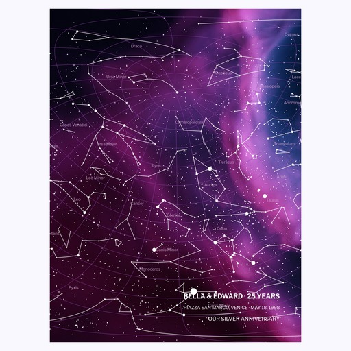 Our Silver Anniversary Poster in Nebula - Celestial Map 6