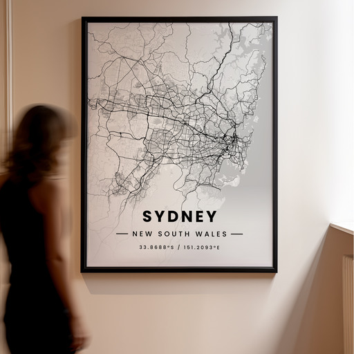 Sydney in Light Poster - Street Map 11
