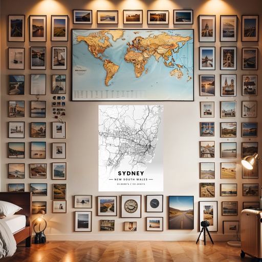 Sydney in Light Poster - Street Map 8