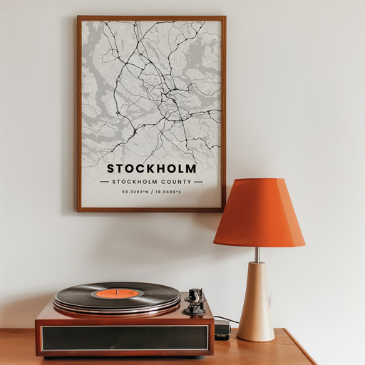 Stockholm in Light Poster - Street Map 10