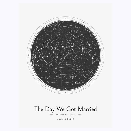 The Day We Got Married Poster - Celestial Map 6