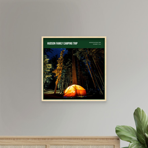 Family Camping Trip Poster - Photo Collage Print 9