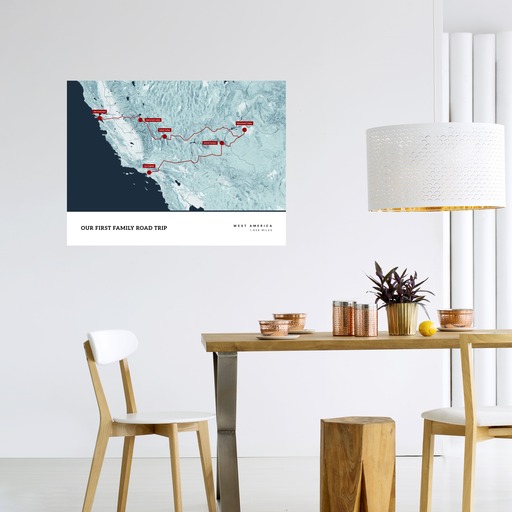 Our First Family Road Trip Poster - Route Map 11