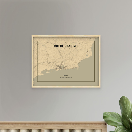 Rio de Janeiro in Vintage Poster - Street Map 9