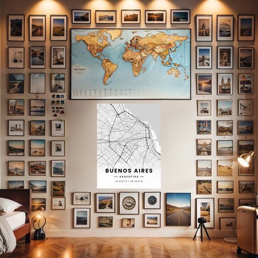 Buenos Aires in Light Poster - Street Map 8